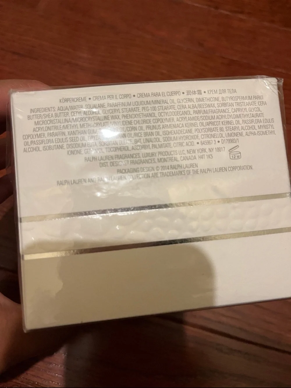 Ralph Lauren Collection Body Crème — White Jar with Silver Lid